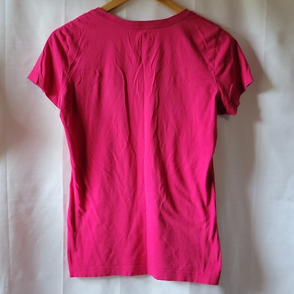Nike embroidered logo pink v neck size medium - Picture 2 of 7